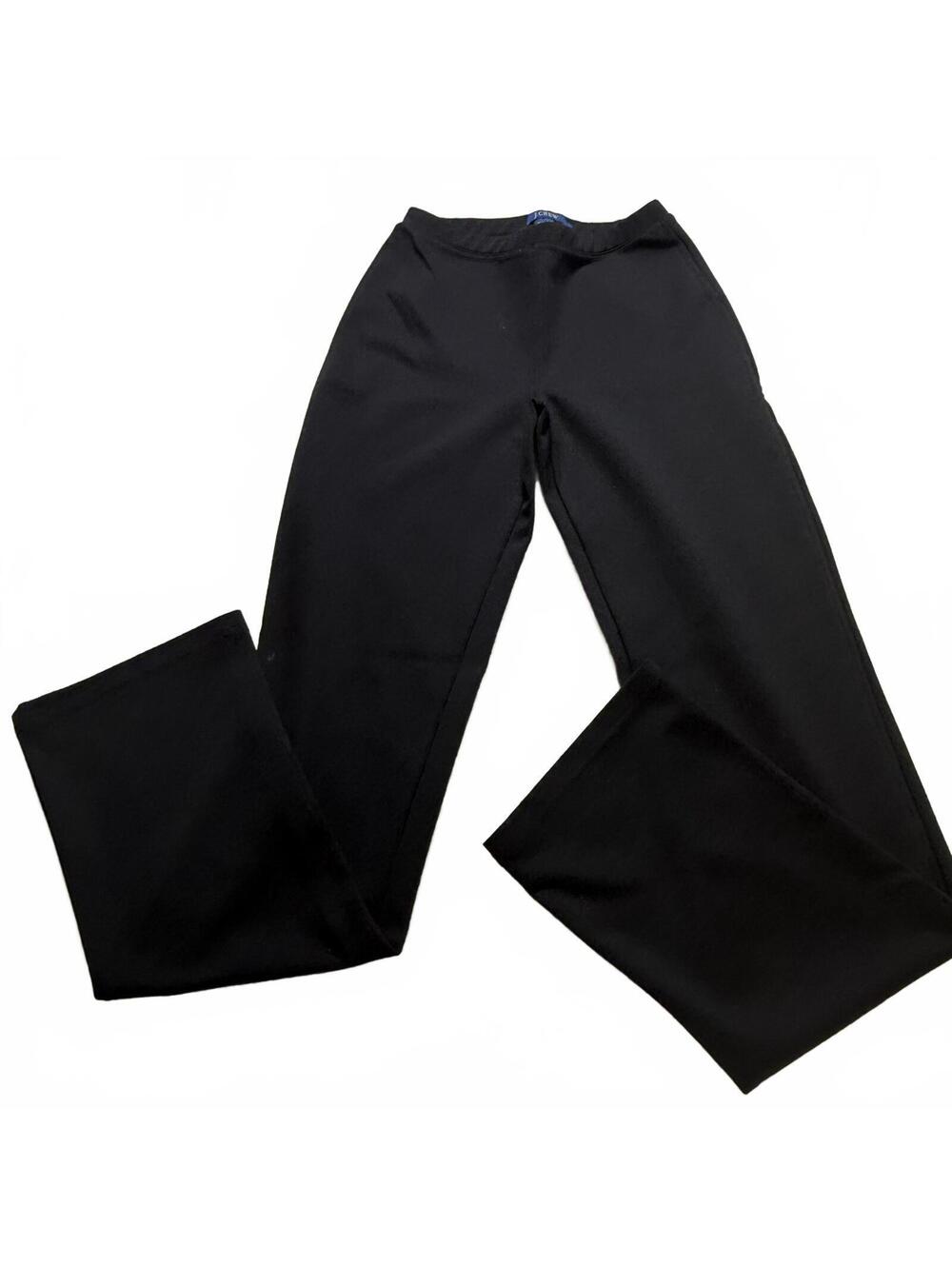 J.CREW Women's SZ S, pull on Black Nylon/Spandex Straight Leg Light Weight Pants